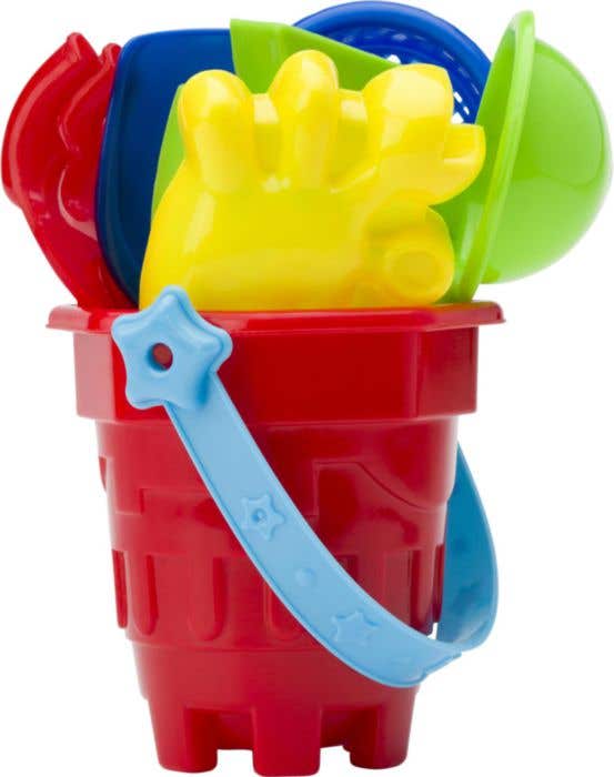 Petit seau de plage, 7 pièces