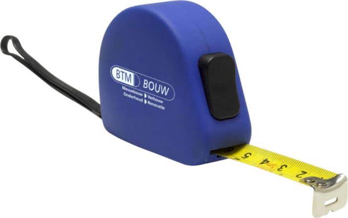 Mètre-ruban Bleu avec aspect caoutchouc 5 mètres
