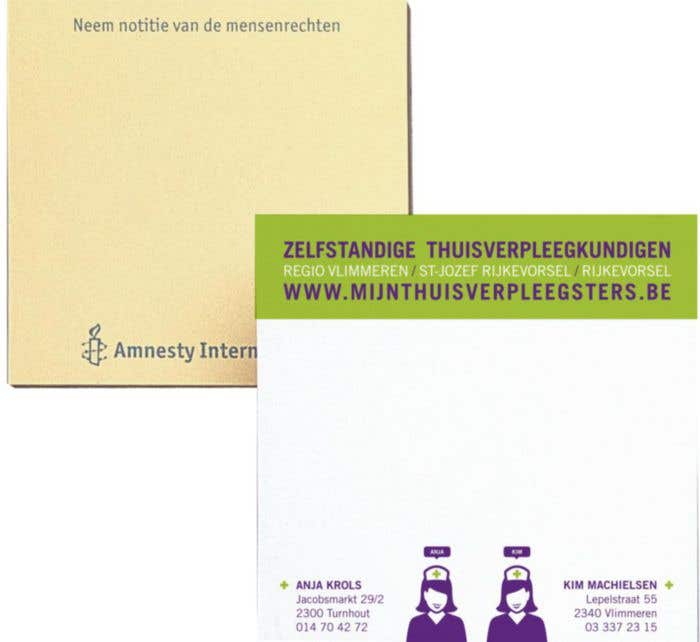 Bloc mémos autocollants de 7 x 7,5 cm.