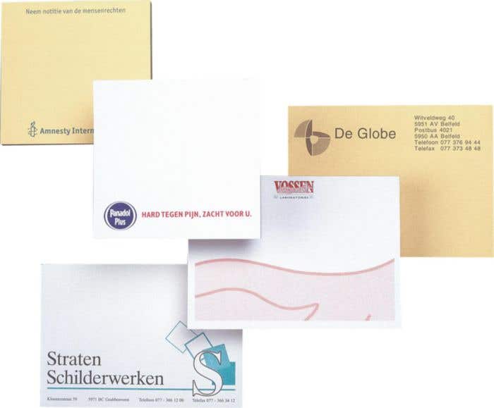 Bloc mémos autocollants de 10 x 7,5 cm.