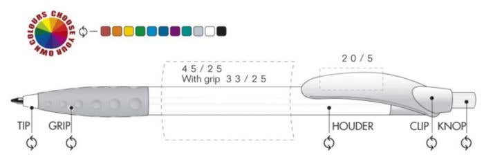 Toppoint Balpen Cosmo transparant