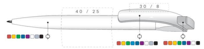 Stylo à bille Cube transparent