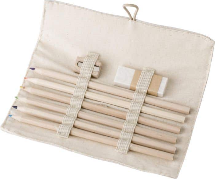 Crayons couleurs dans trousse Eco