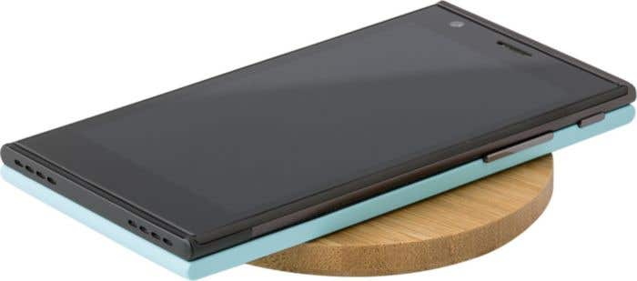 Bamboe draadloze oplader