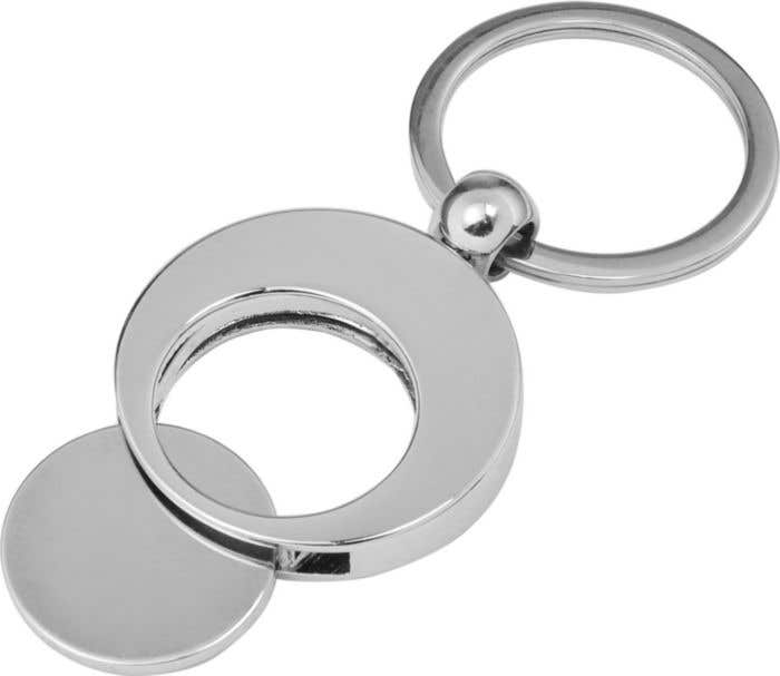 Porte-clés avec jeton de chariot de supermarché