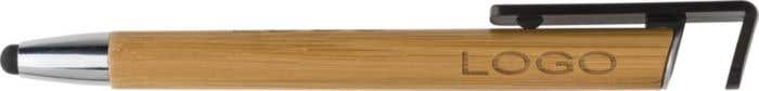 Bamboe stylus pen met telefoonhouder