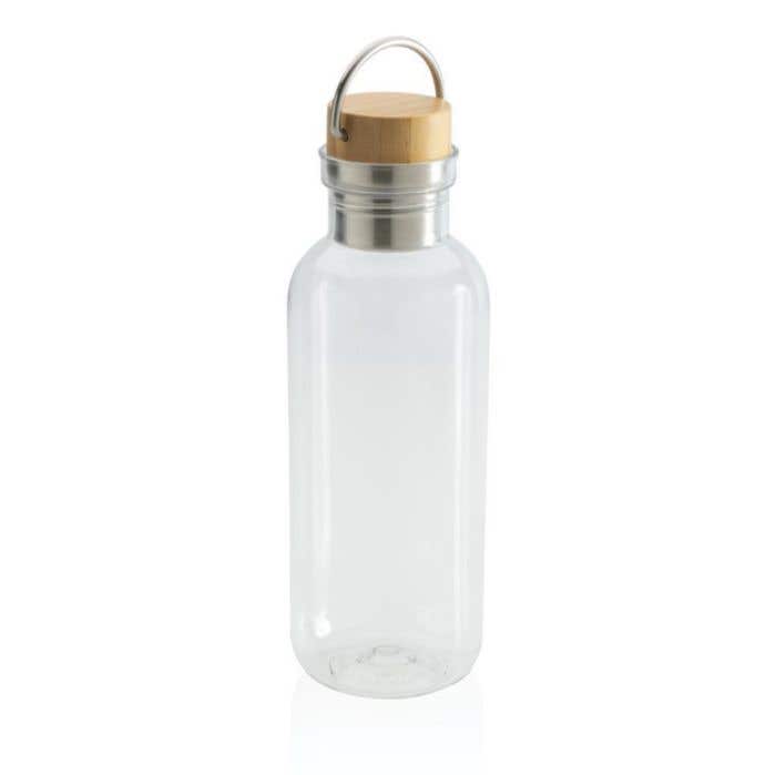 Bouteille en rPET GRS, couvercle en bambou [680 ml]