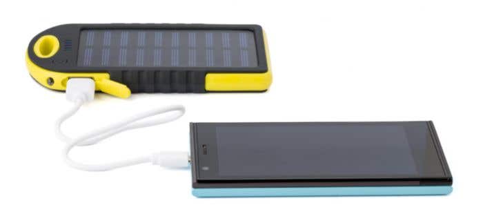 Power bank solaire en ABS et gomme Arin