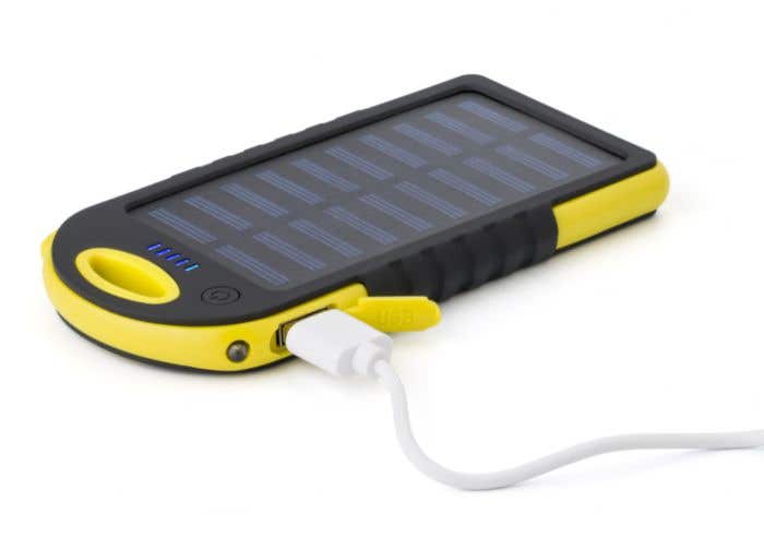 Power bank solaire en ABS et gomme Arin