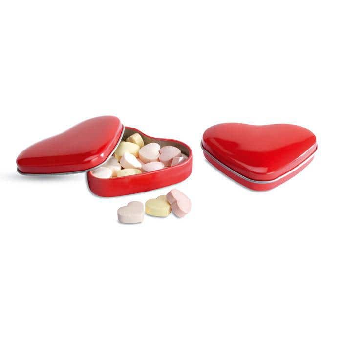 Boîte coeur avec bonbons