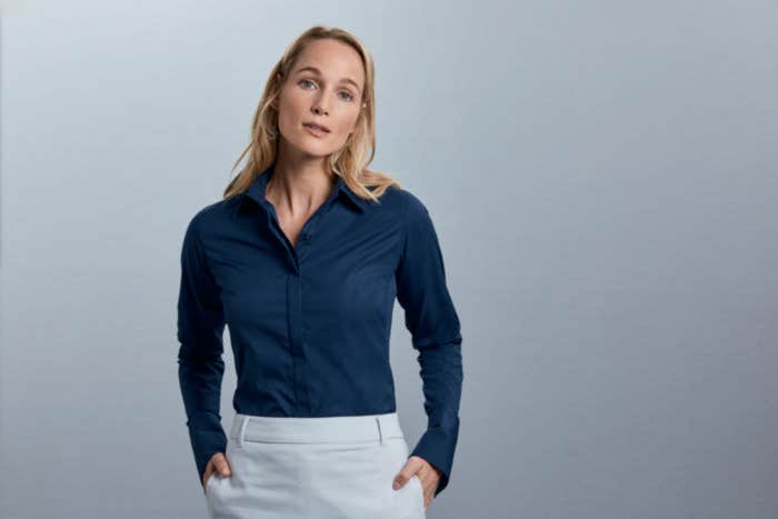 Russell Ultimate Chemise stretch à manches longues pour femmes