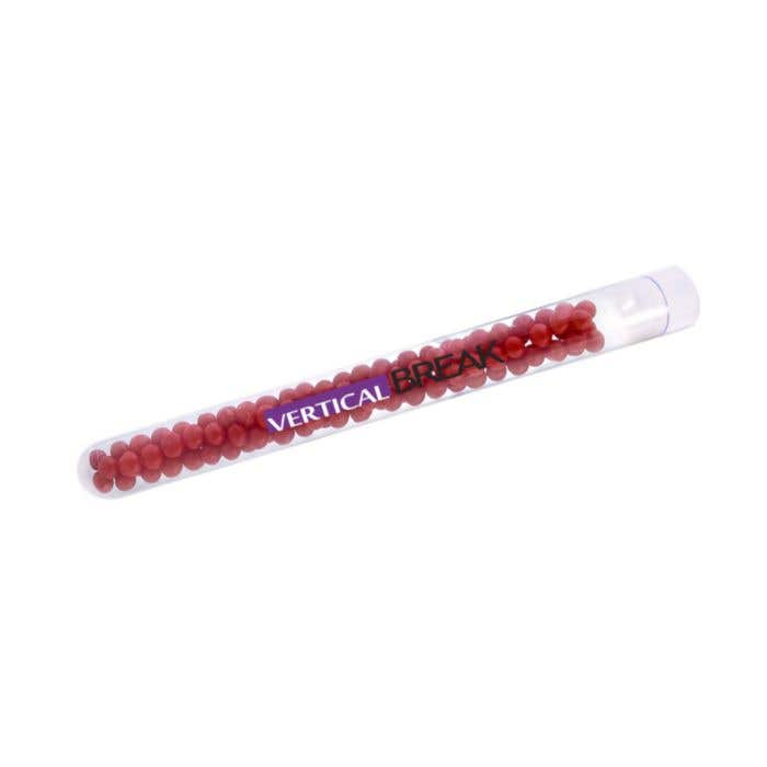Tube avec perles croustillantes