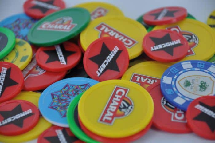 Plastic jetons 23.3mm