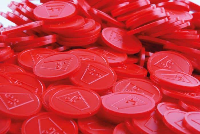 Plastic jetons 25mm