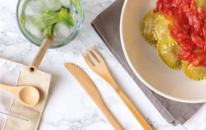 Set de couverts en bambou