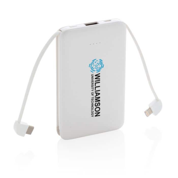 Batterie de secours avec câbles intégrés [5.000 mAh]