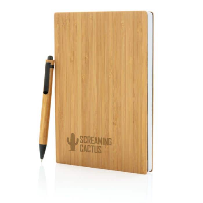 Set carnet de notes A5 et stylo en bambou