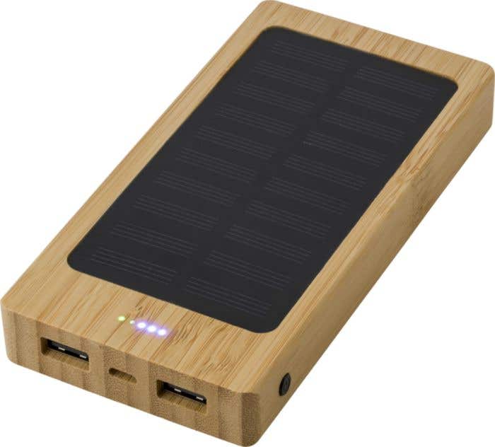 Powerbank solaire en bambou
