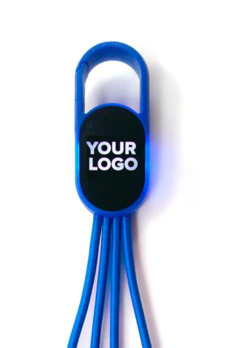 4-en-1 câble de charge avec logo lumineux