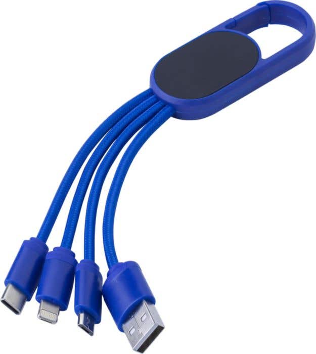 4-en-1 câble de charge avec logo lumineux