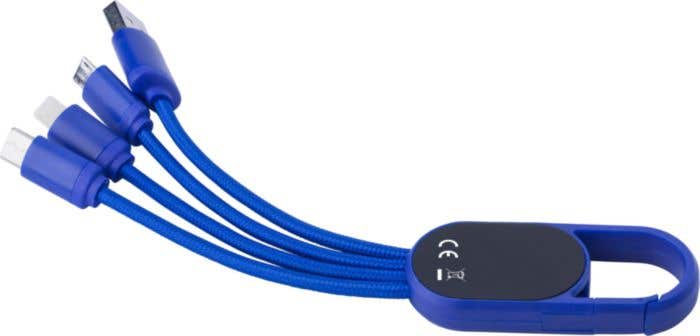 4-en-1 câble de charge avec logo lumineux