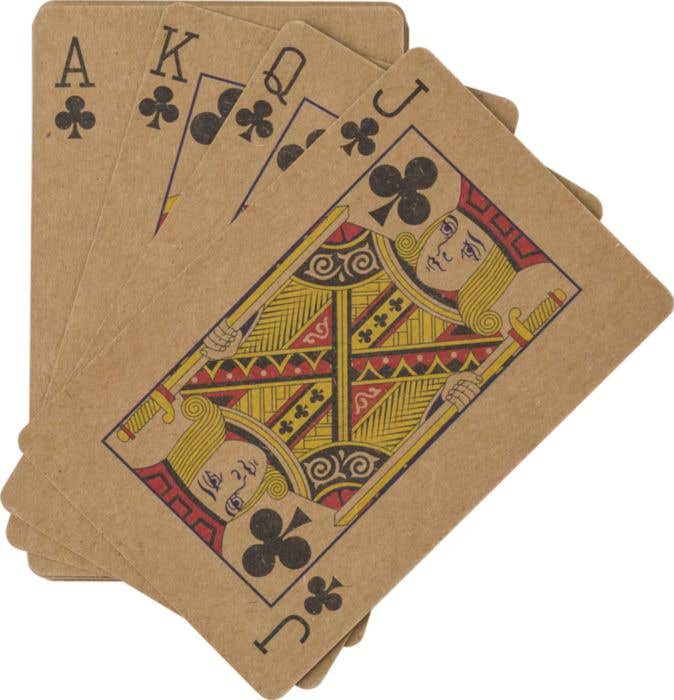 Jeu de cartes en carton recyclé