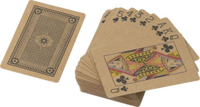 Jeu de cartes en carton recyclé