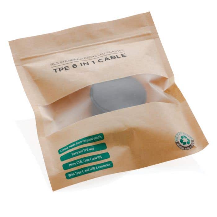 Cable 6 en 1 en plastique recyclé RCS