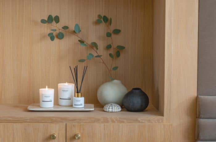 Luxe geurkaars met bamboe deksel Ukiyo