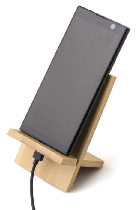 Support de téléphone en bambou