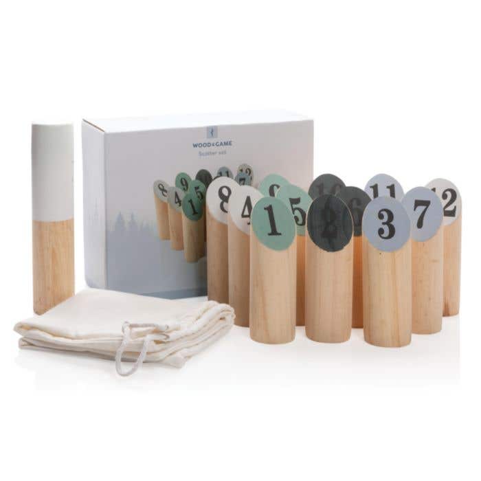 Houten werp set