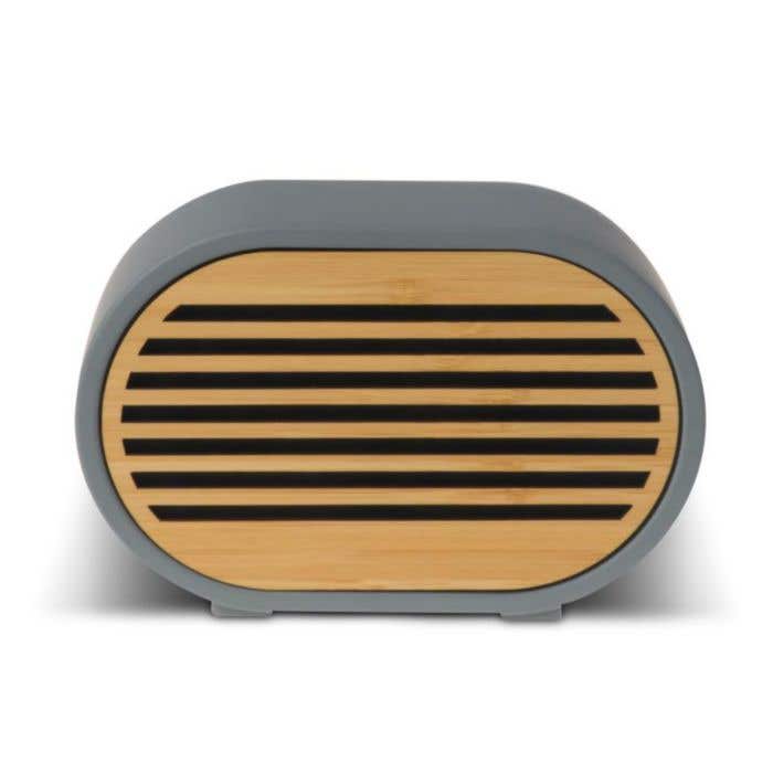 Haut-parleur avec chargeur sans fil en béton calcaire