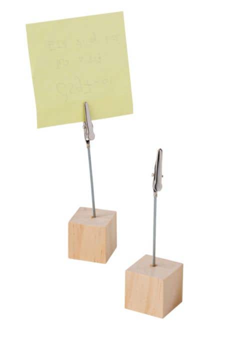 Houten memohouder