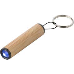 Porte-clés en bambou avec LED
