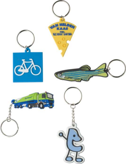 Porte-clés En PVC Custom 2D 51-60mm