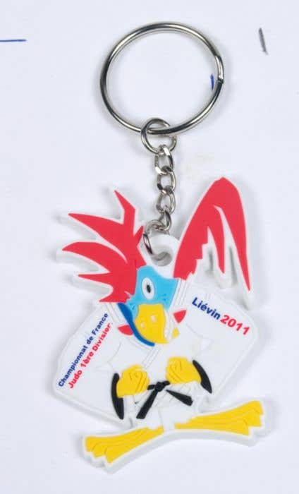 Porte-clés En PVC Custom 2D 51-60mm