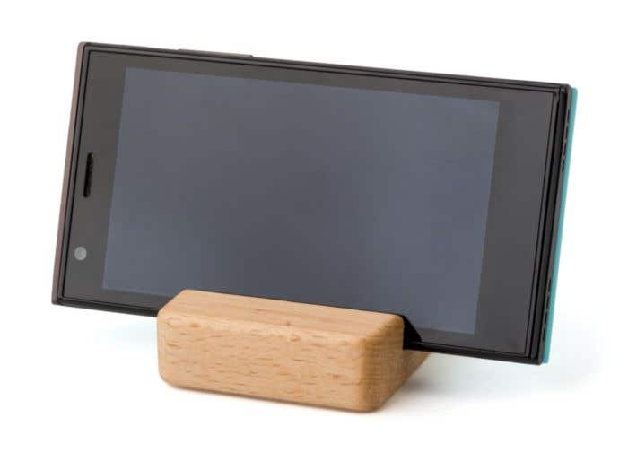 Support de téléphone Rubberwood