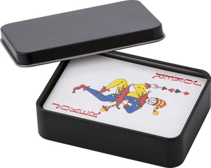 Jeu de cartes dans cassette en métal