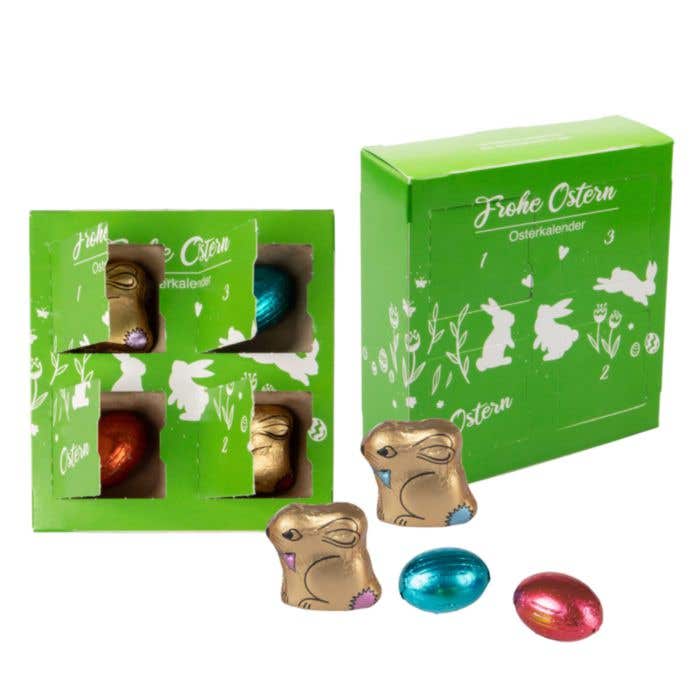 Calendrier à rebours de Pâques avec 4 compartiments