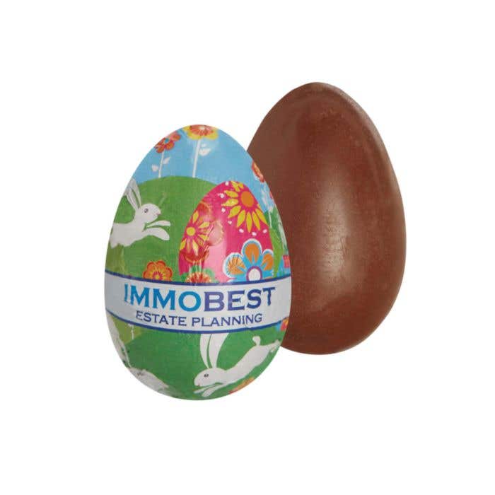 Œuf de Pâques creux avec papier imprimé