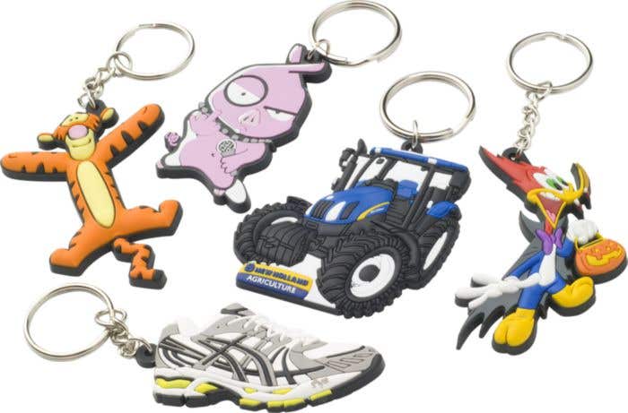 Porte-clés En PVC Custom 2D 21-30mm