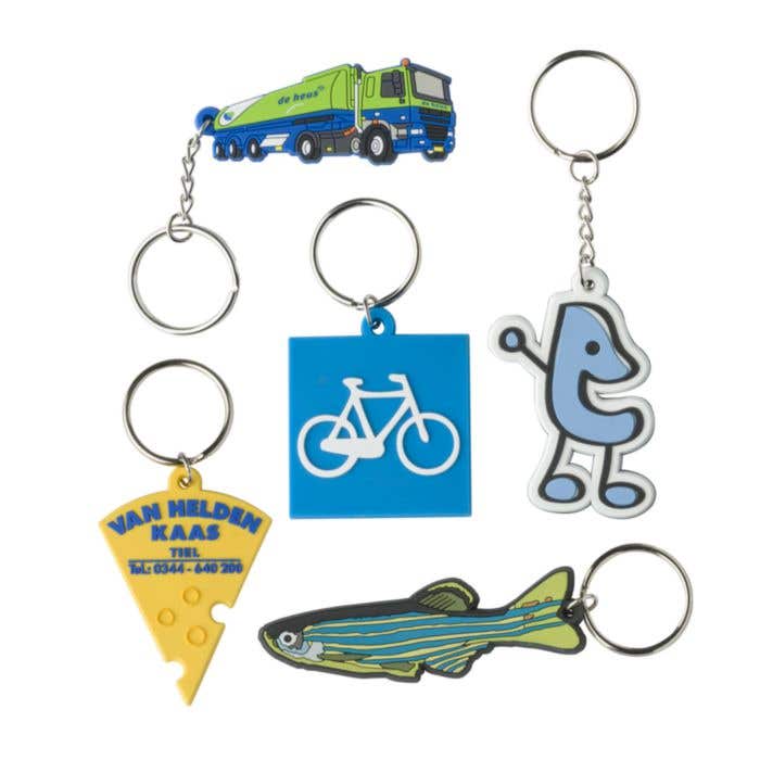 Porte-clés En PVC Custom 2D 11-20mm