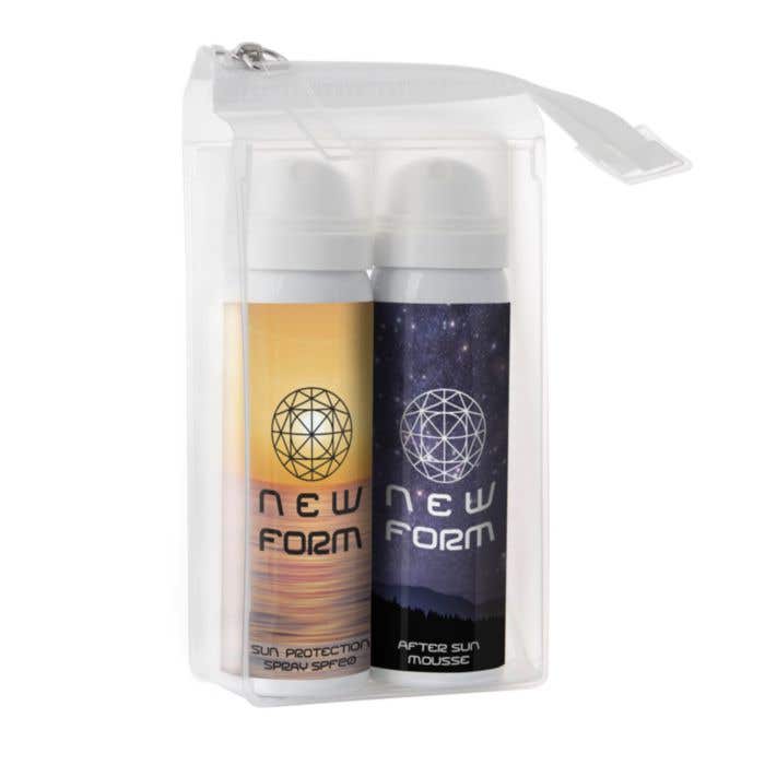 Set sun protection spray and after sun mousse