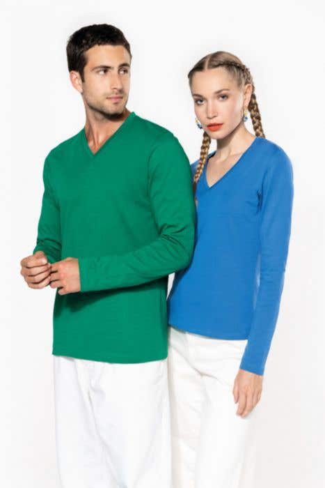 Kariban K382 Ladies' LS V-Neck T-Shirt