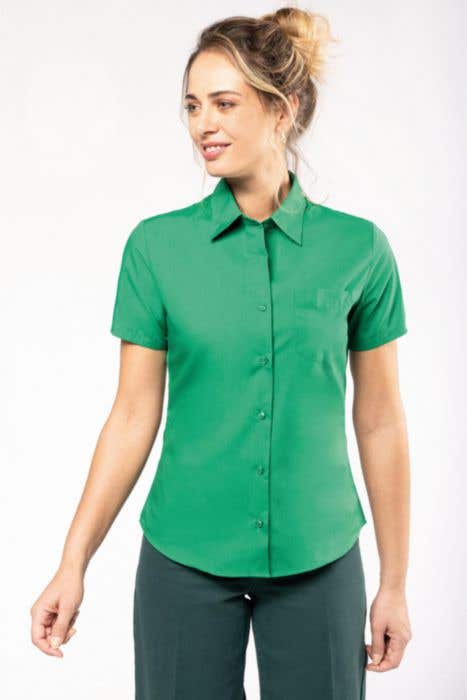 K548 Ladies' Ss Easy Care Polycotton Poplin Shirt