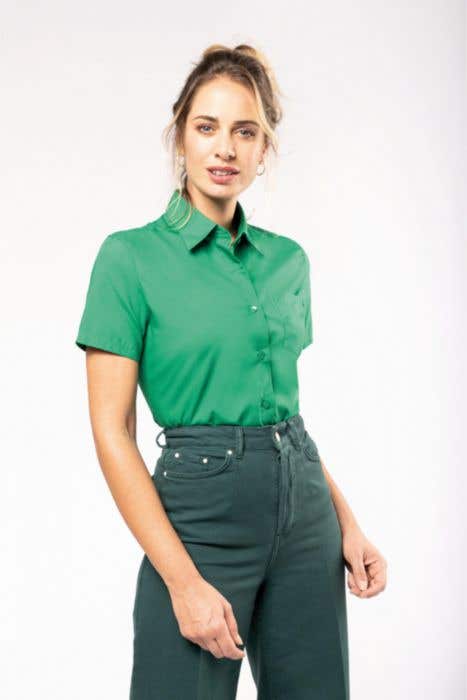 K548 Ladies' Ss Easy Care Polycotton Poplin Shirt