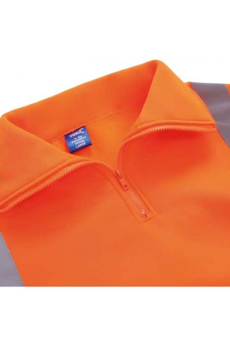Hi-Vis Zip Neck Sweatshirt