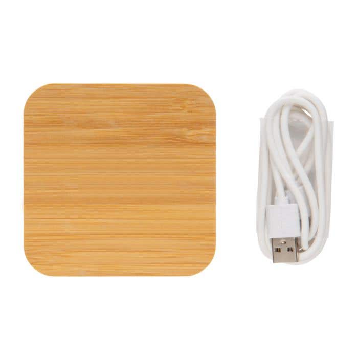 Chargeur sans fil et USB en bambou [5 W]