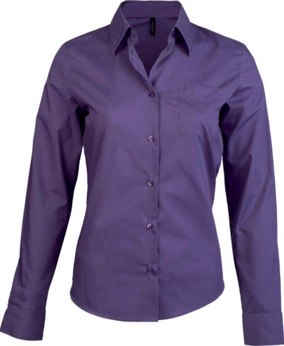 K549 Ladies' LS Easy Care Polycotton Poplin Shirt