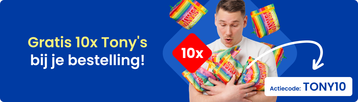 Gratis 10x Tony's bij je bestelling